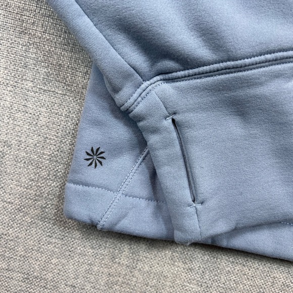 Athleta Altitude Polartec Hooded Jacket Women Medium Blue Athleisure Sporty Gym - Picture 5 of 12
